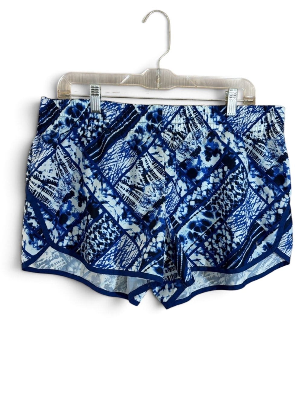 Danskin Blue Patterned Lightweight Jogging Athletic Shorts